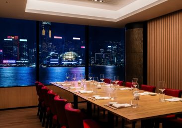 Lunar New Year Private Whisky Cask Celebration Hong Kong Elegant private dining room in Hong Kong set for Lunar New Year celebration with rare whisky cask release and exclusive family office networking event.